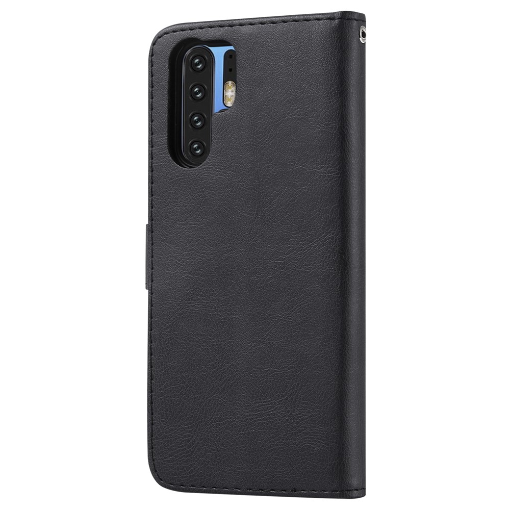 Magnetic Detachable 2-in-1 Wallet Leather Stand Case for Huawei P30 Pro - Black-3