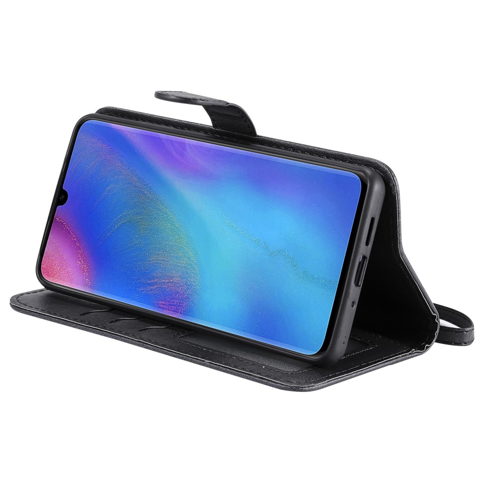 Magnetic Detachable 2-in-1 Wallet Leather Stand Case for Huawei P30 Pro - Black-7
