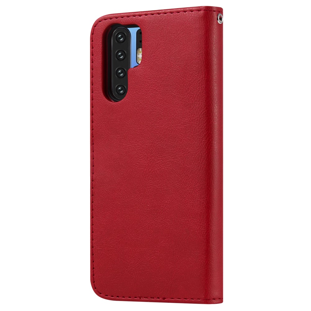 Magnetic Detachable 2-in-1 Wallet Leather Stand Cover for Huawei P30 Pro - Red-3