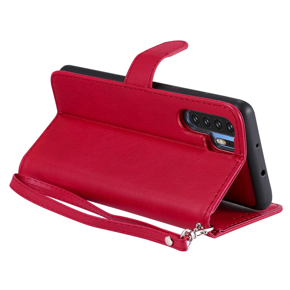 Magnetic Detachable 2-in-1 Wallet Leather Stand Cover for Huawei P30 Pro - Red-7