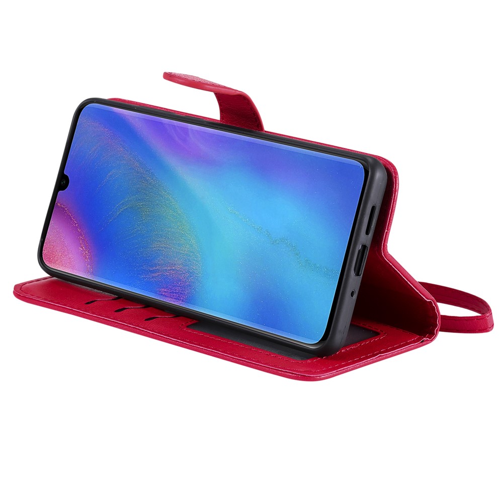 Magnetic Detachable 2-in-1 Wallet Leather Stand Cover for Huawei P30 Pro - Red-8