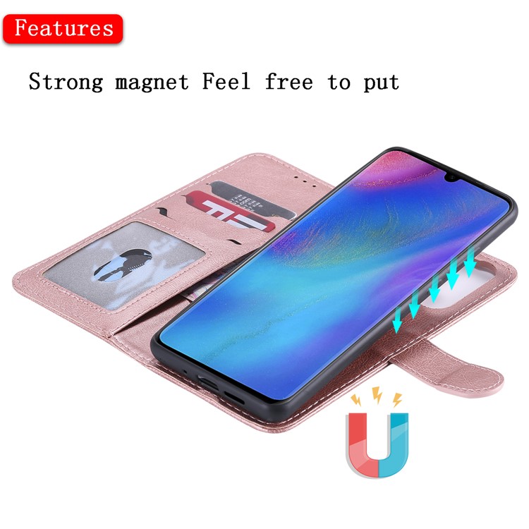 Scocca Magnetica Staccabile In Pelle 2-in-1 Per Huawei P30 Pro - Oro Rosa-5