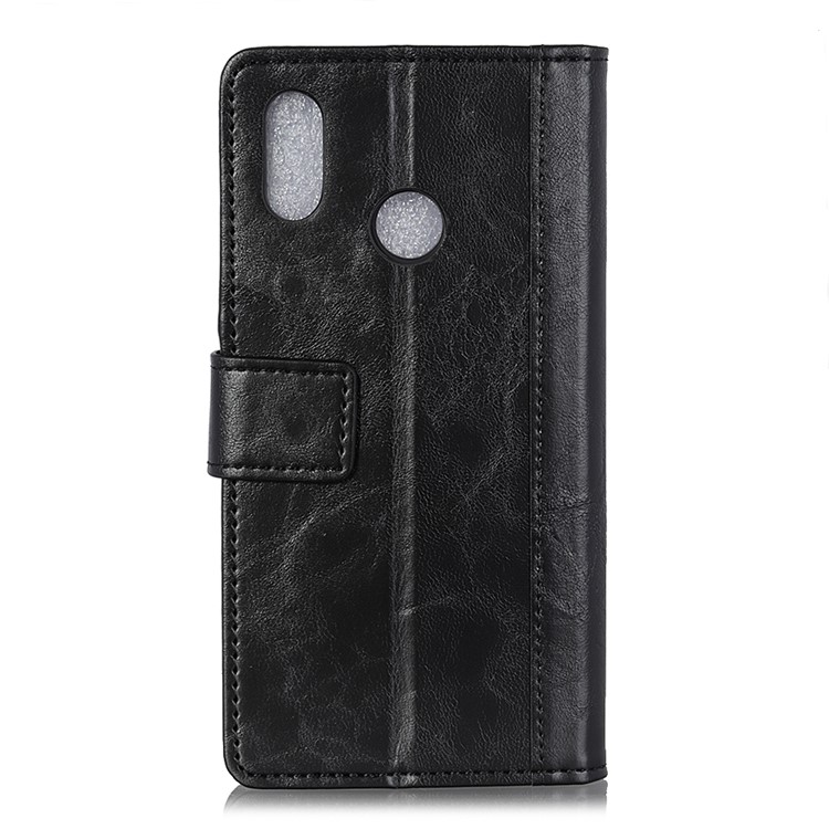 Rivet Decorated Leather Stand Wallet Magnetic Case for Huawei Y7 (2019) - Black-3