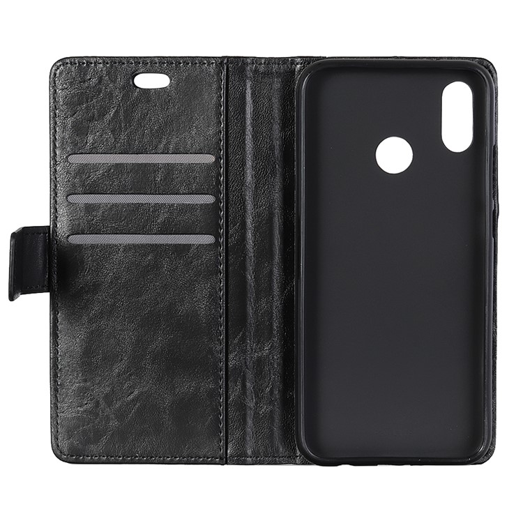 Rivet Decorated Leather Stand Wallet Magnetic Case for Huawei Y7 (2019) - Black-4