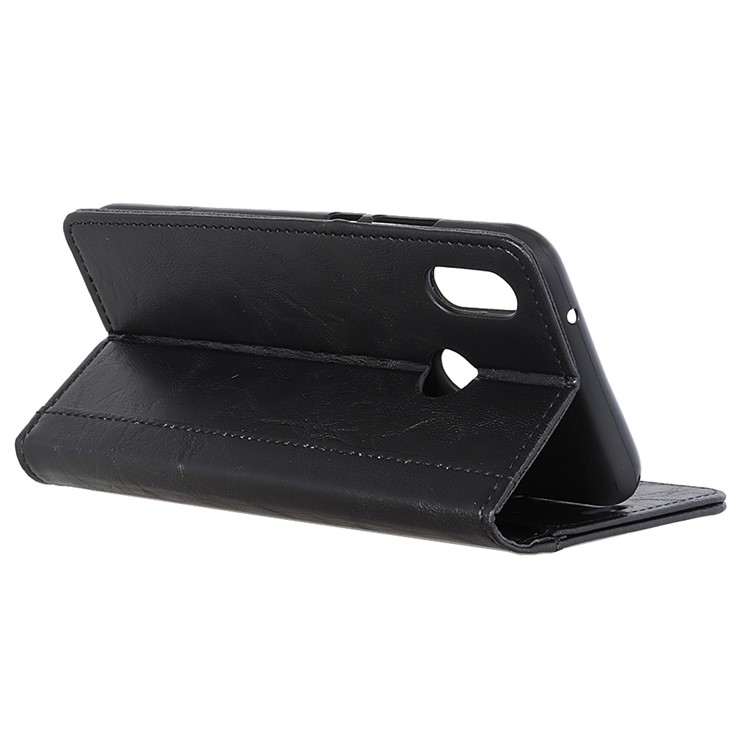 Rivet Decorated Leather Stand Wallet Magnetic Case for Huawei Y7 (2019) - Black-8