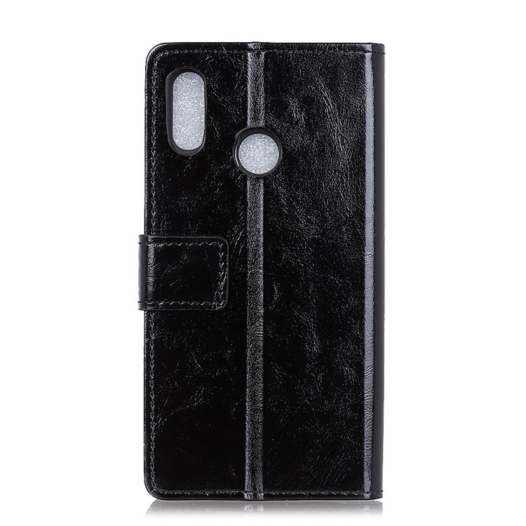 Crazy Horse Wallet Stand Leather Mobile Shell for Huawei Y7 (2019) - Black-2