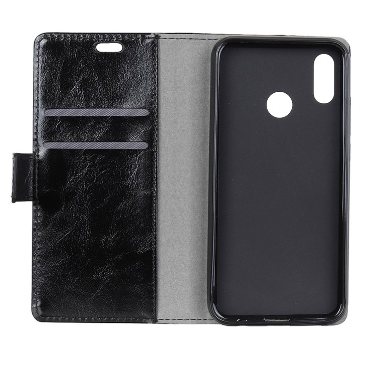 Crazy Horse Wallet Stand Leather Mobile Shell for Huawei Y7 (2019) - Black-3