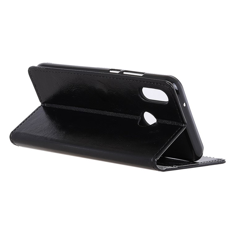 Crazy Horse Wallet Stand Leather Mobile Shell for Huawei Y7 (2019) - Black-4