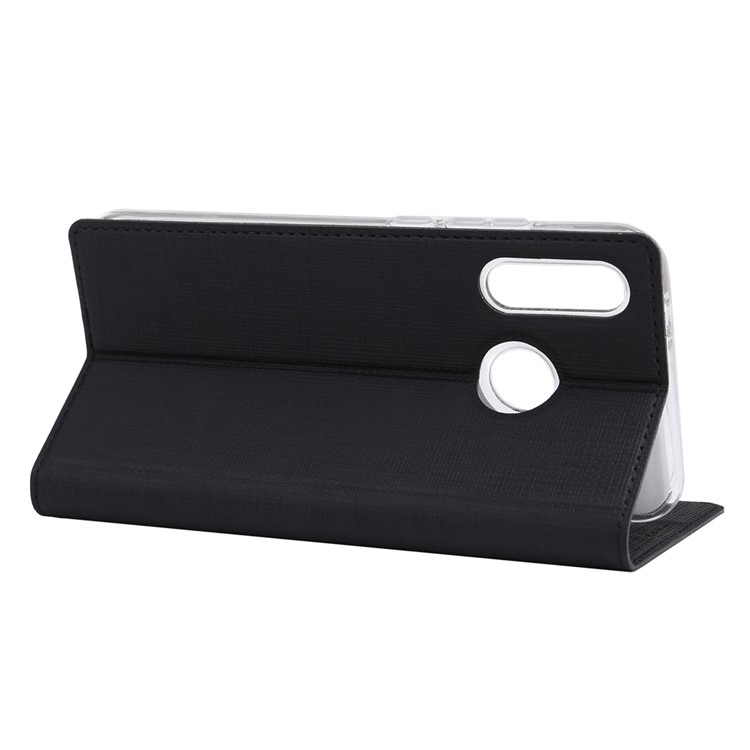 VILI DMX Cross Texture Leather Stand Case with Card Slot for Huawei nova 4 - Black-4
