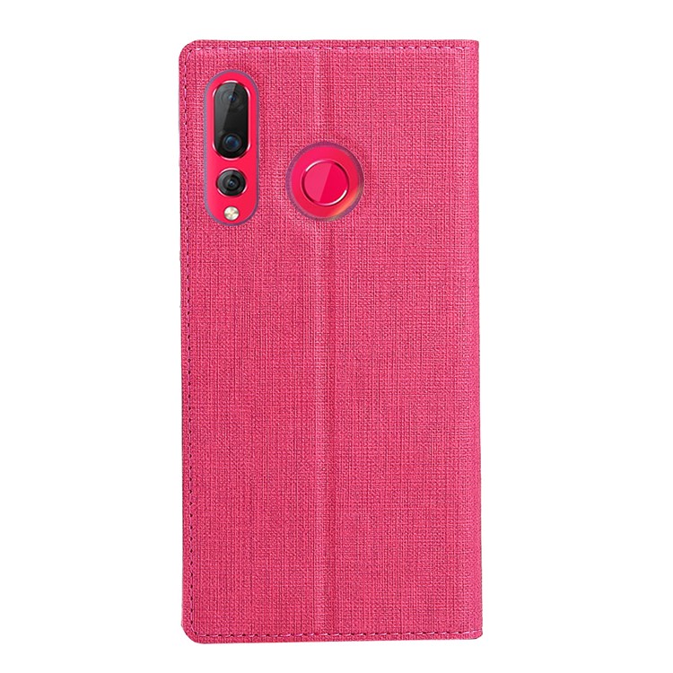 VILI DMX Cross Texture Leather Stand Case with Card Slot for Huawei nova 4 - Rose-3