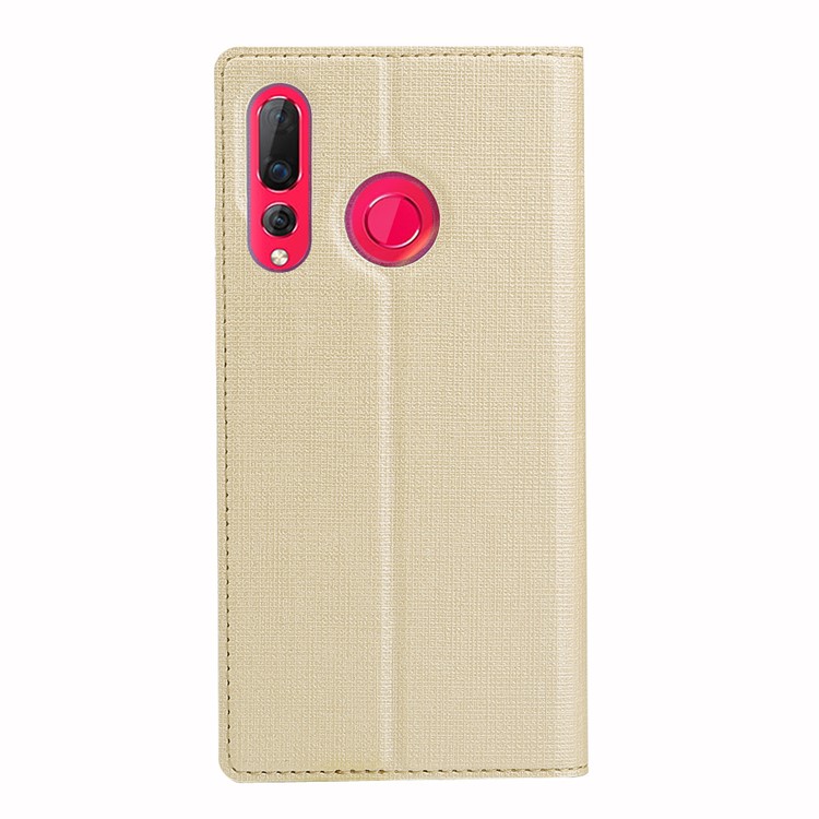 Custodia In Pelle VILI DMX Cross Texture Con Slot Per Schede Per Huawei Nova 4 - Oro-3