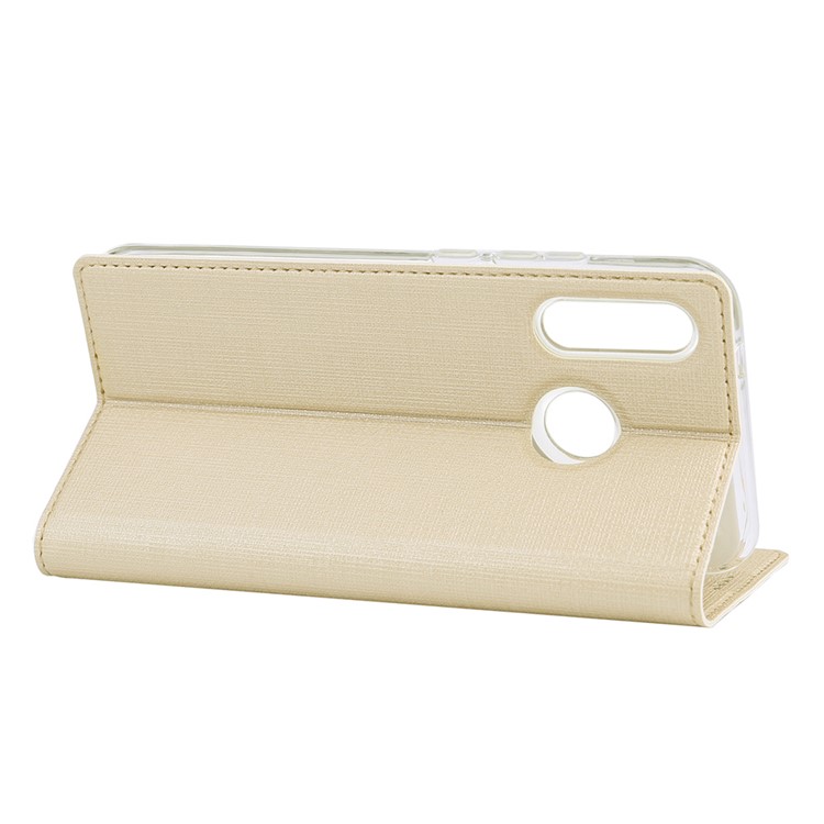 Custodia In Pelle VILI DMX Cross Texture Con Slot Per Schede Per Huawei Nova 4 - Oro-4
