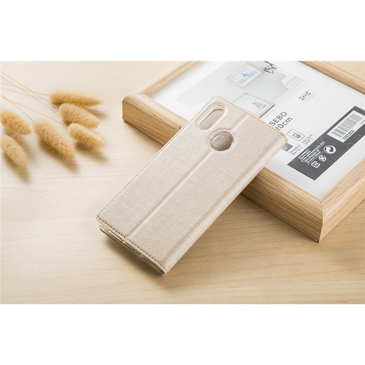 Custodia In Pelle VILI DMX Cross Texture Con Slot Per Schede Per Huawei Nova 4 - Oro-7