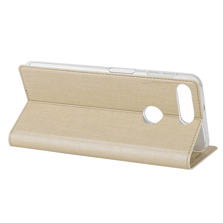 VILI DMX Cross Texture Leather Card Holder Mobile Cover for Huawei Honor View 20/V20 - Gold-4
