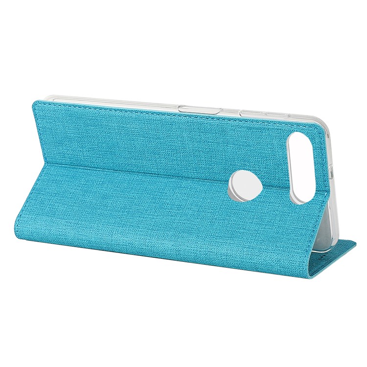 VILI DMX Cross Texture Leather Card Holder Mobile Cover for Huawei Honor View 20/V20 - Blue-4