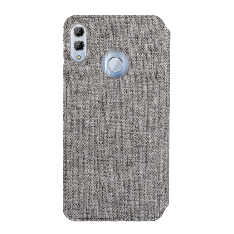 VILI DMX Cross Texture Card Slot Leather Stand Cover for Huawei Honor 10 Lite / P Smart (2019) - Grey-3