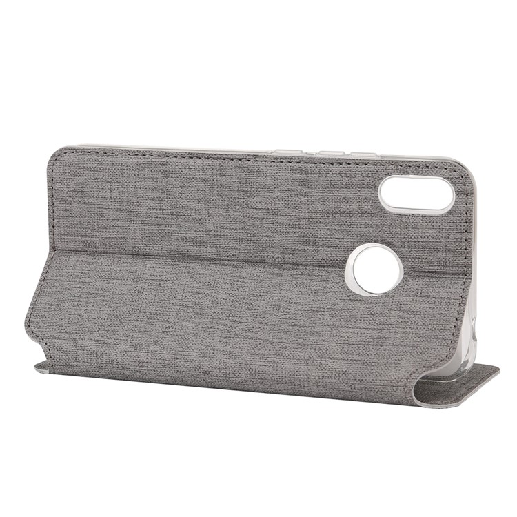 VILI DMX Cross Texture Card Slot Leather Stand Cover for Huawei Honor 10 Lite / P Smart (2019) - Grey-5