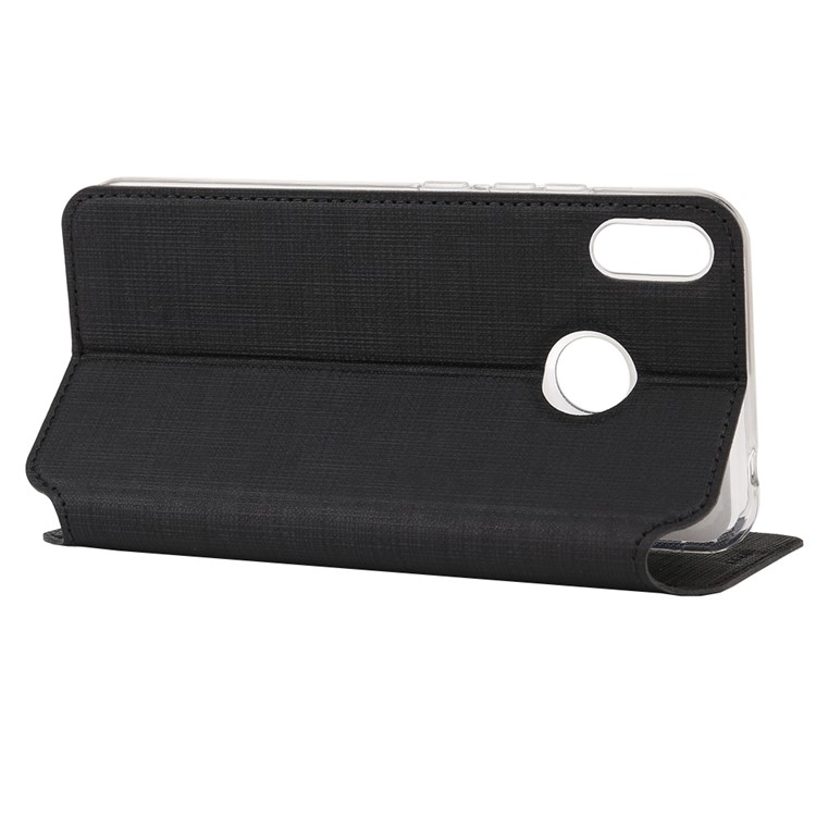 VILI DMX Cross Texture Card Slot Leather Stand Cover for Huawei Honor 10 Lite / P Smart (2019) - Black-4