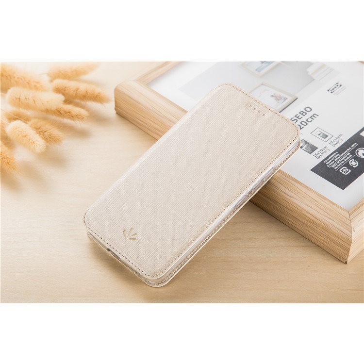 VILI DMX Cross Texture Card Slot Leather Stand Cover for Huawei Honor 10 Lite / P Smart (2019) - Gold-5