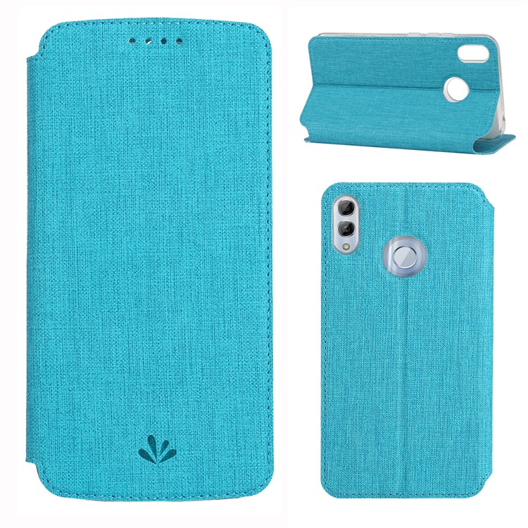 VILI DMX Cross Texture Card Slot Leather Stand Cover for Huawei Honor 10 Lite / P Smart (2019) - Blue-1