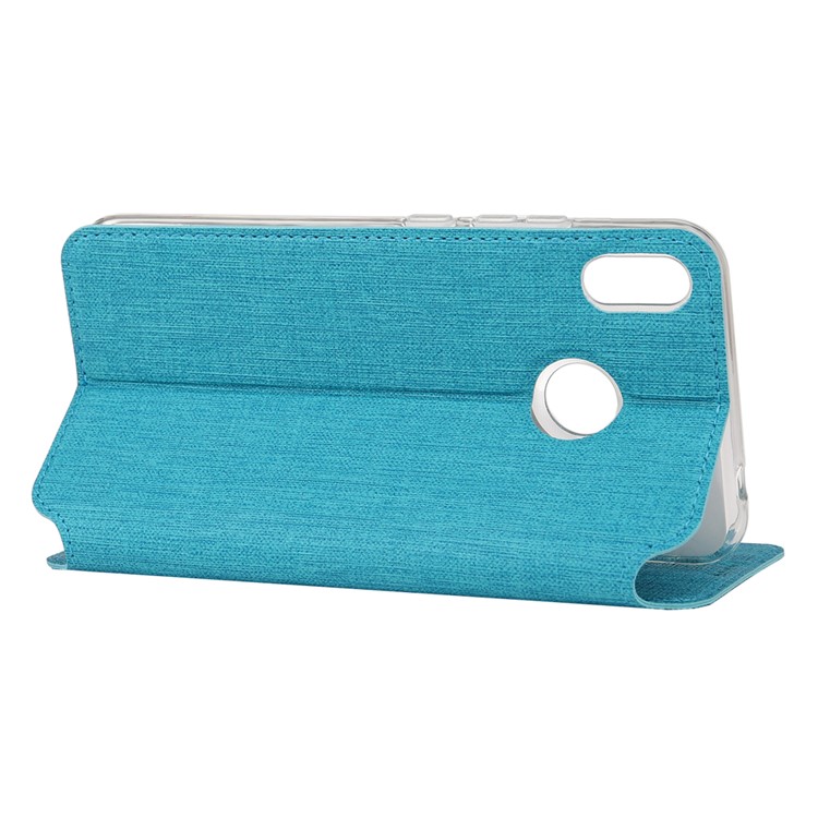 VILI DMX Cross Texture Card Slot Leather Stand Cover for Huawei Honor 10 Lite / P Smart (2019) - Blue-4