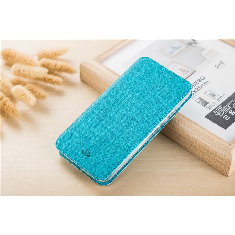 VILI DMX Cross Texture Card Slot Leather Stand Cover for Huawei Honor 10 Lite / P Smart (2019) - Blue-5