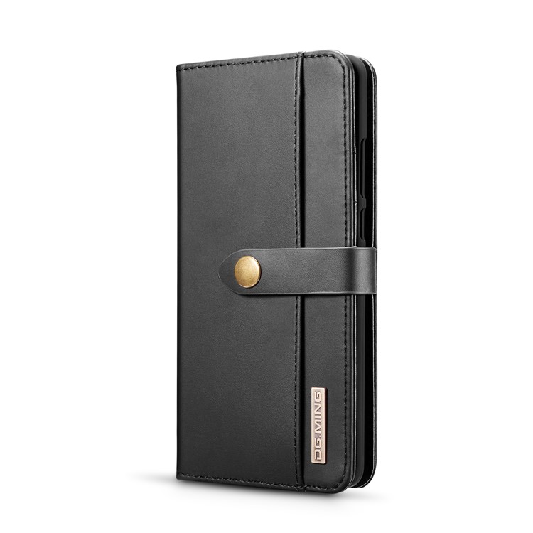 DG.MING Detachable 2-in-1 Split Leather Wallet Shell + PC Back Case for Huawei P30 Pro - Black-3