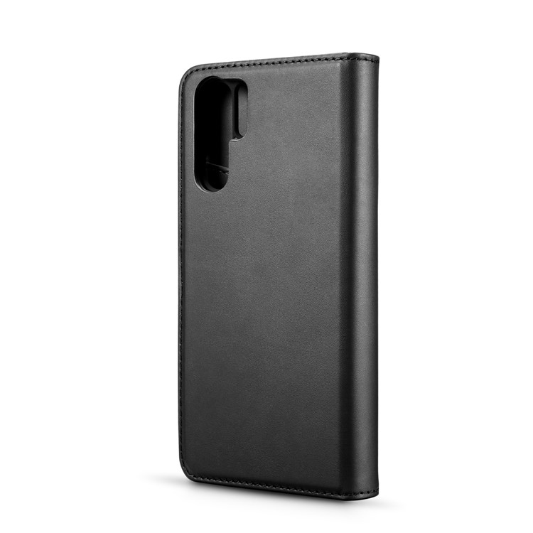 DG.MING Detachable 2-in-1 Split Leather Wallet Shell + PC Back Case for Huawei P30 Pro - Black-4