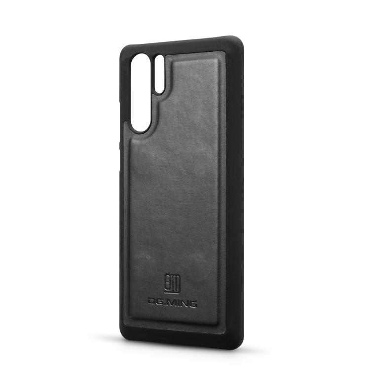 DG.MING Detachable 2-in-1 Split Leather Wallet Shell + PC Back Case for Huawei P30 Pro - Black-5
