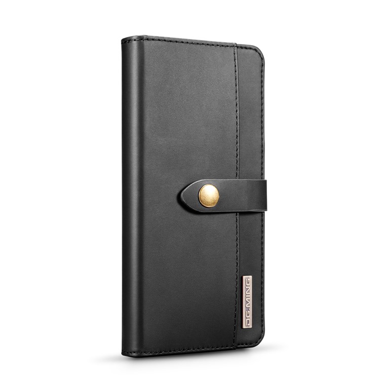 DG.MING Detachable 2-in-1 Split Leather Wallet Shell + PC Back Case for Huawei P30 Pro - Black-7