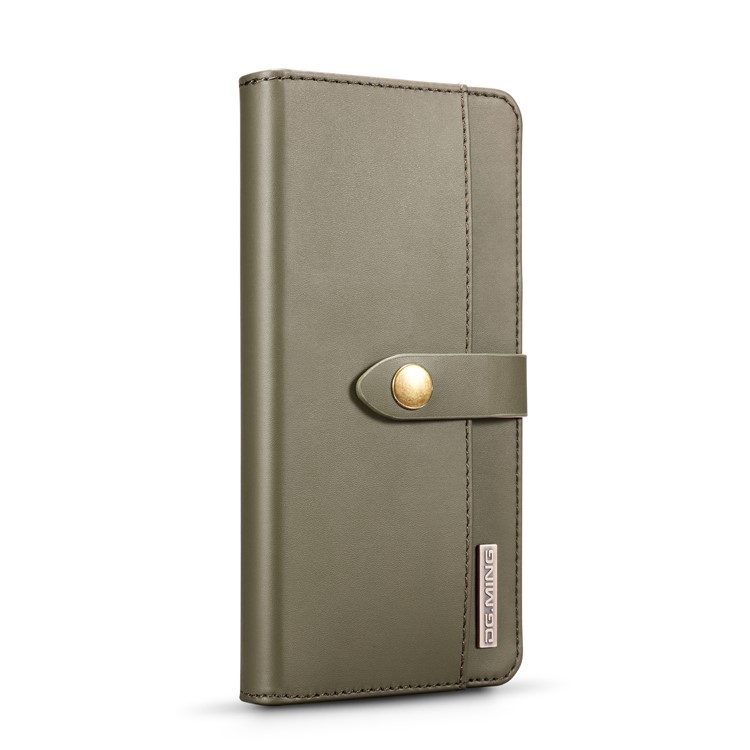 DG.MING Detachable 2-in-1 Split Leather Wallet Shell + PC Back Case for Huawei P30 Pro - Army Green-7