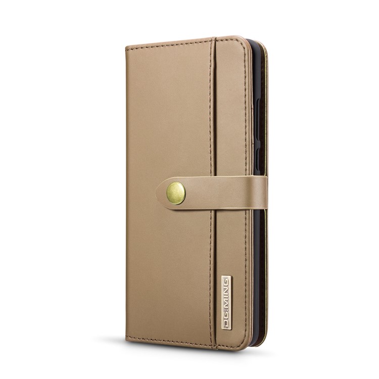 DG.MING Detachable 2-in-1 Split Leather Wallet Shell + PC Back Case for Huawei P30 Pro - Brown-3
