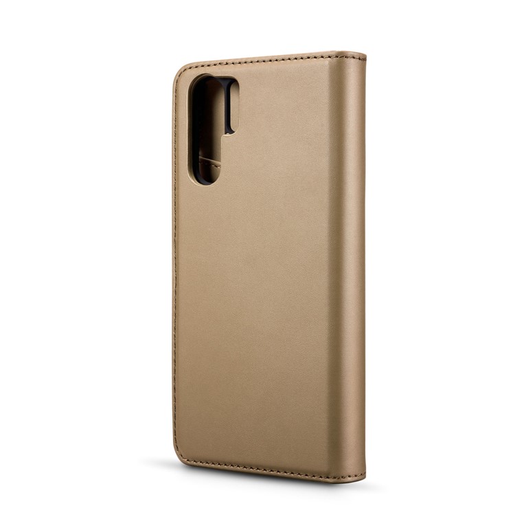 DG.MING Detachable 2-in-1 Split Leather Wallet Shell + PC Back Case for Huawei P30 Pro - Brown-4