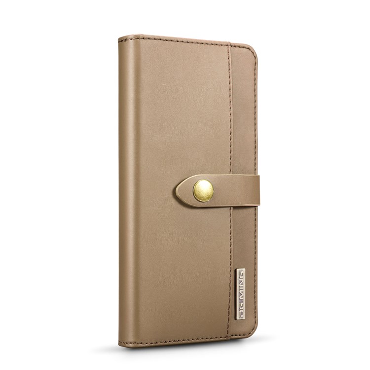 DG.MING Detachable 2-in-1 Split Leather Wallet Shell + PC Back Case for Huawei P30 Pro - Brown-7