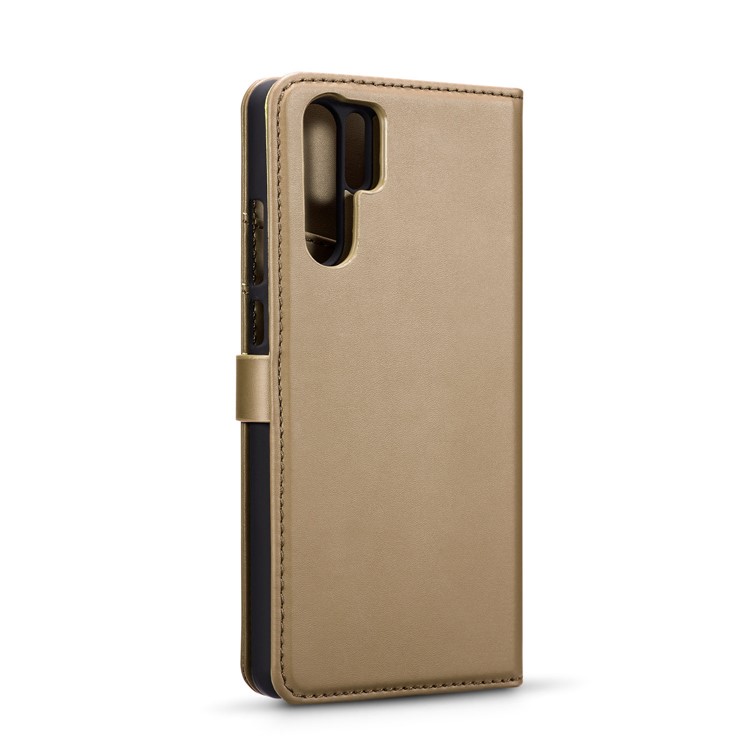 DG.MING Detachable 2-in-1 Split Leather Wallet Shell + PC Back Case for Huawei P30 Pro - Brown-8