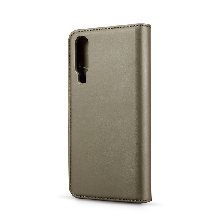 DG.MING Detachable 2-in-1 Split Leather Wallet Shell + PC Back Case for Huawei P30 - Army Green-4