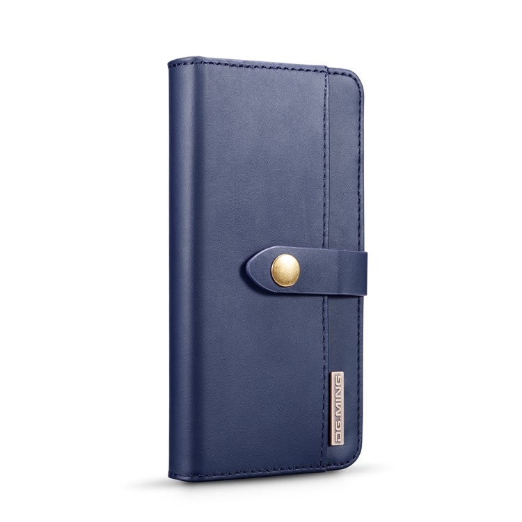 DG.MING Detachable 2-in-1 Split Leather Wallet Shell + PC Back Case for Huawei P30 - Blue-7
