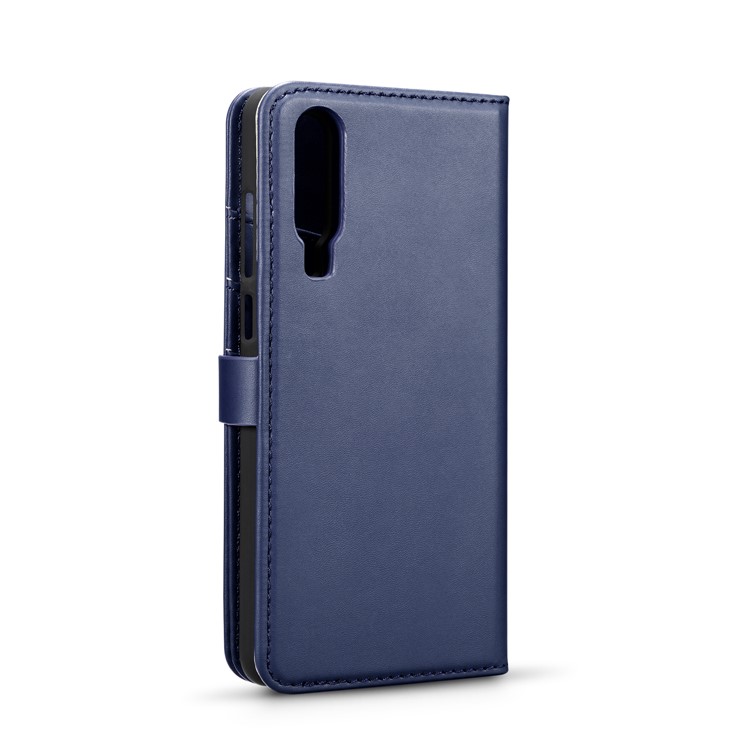 DG.MING Detachable 2-in-1 Split Leather Wallet Shell + PC Back Case for Huawei P30 - Blue-8