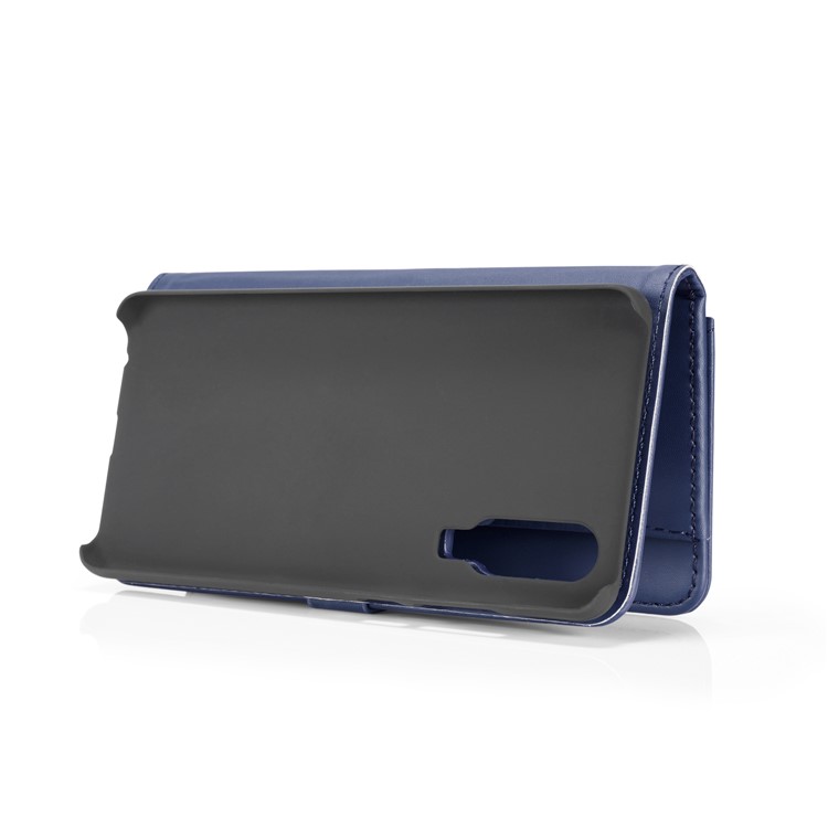 DG.MING Detachable 2-in-1 Split Leather Wallet Shell + PC Back Case for Huawei P30 - Blue-9