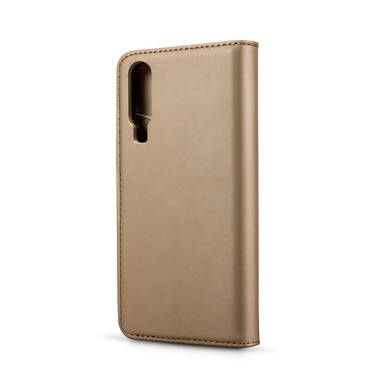 DG.MING Detachable 2-in-1 Split Leather Wallet Shell + PC Back Case for Huawei P30 - Brown-4