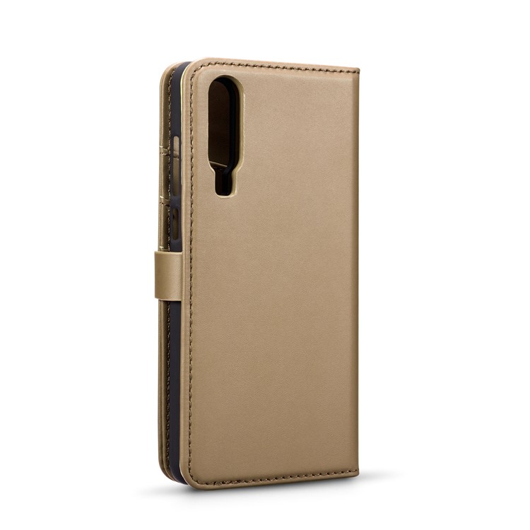 DG.MING Detachable 2-in-1 Split Leather Wallet Shell + PC Back Case for Huawei P30 - Brown-8