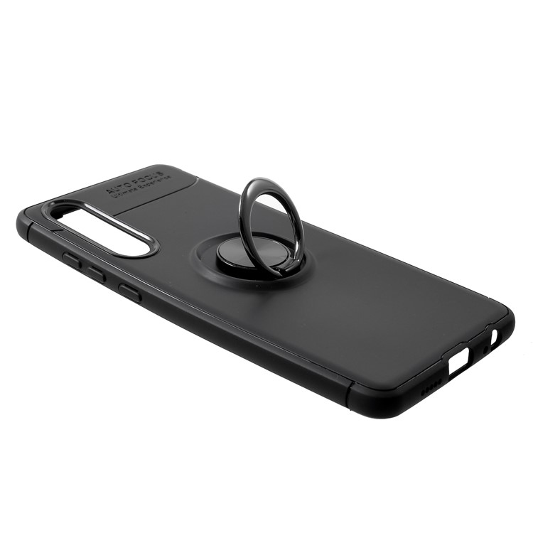 Finger Ring Kickstand TPU Case for Huawei P30 (Built-in Metal Sheet) - Black-3