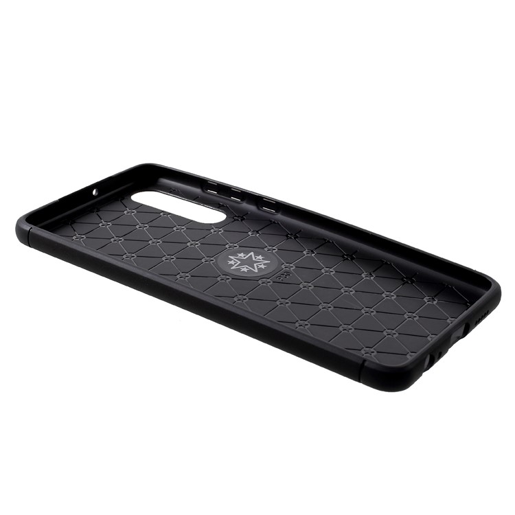 Finger Ring Kickstand TPU Case for Huawei P30 (Built-in Metal Sheet) - Black / Blue-4