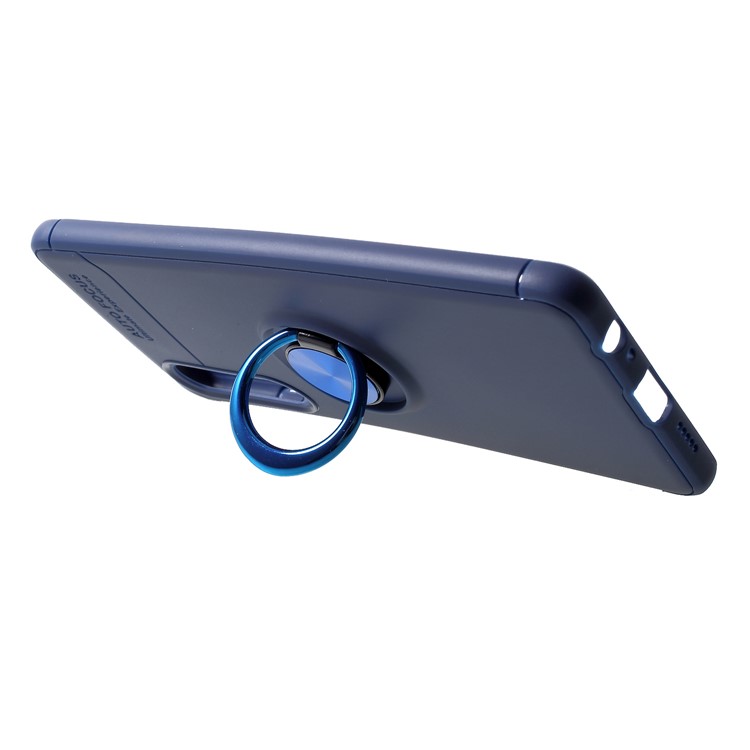 Finger Ring Kickstand TPU Case for Huawei P30 (Built-in Metal Sheet) - Blue-2
