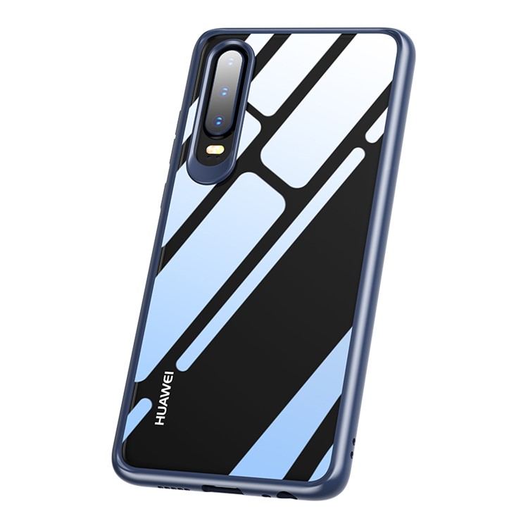 ROCK Kristallklares TPU-PC-Kombinationsgehäuse Für Huawei P30 - Blau-2