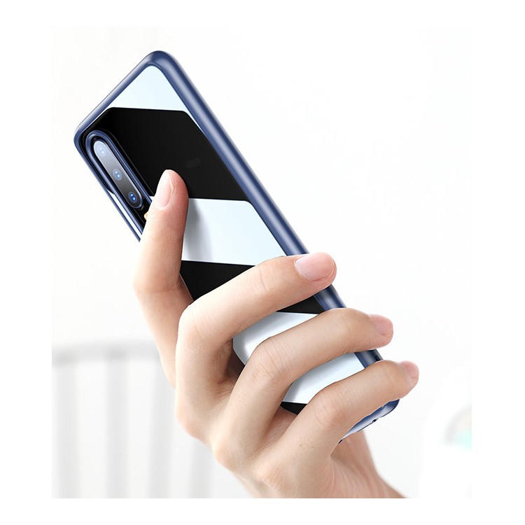 ROCK Kristallklares TPU-PC-Kombinationsgehäuse Für Huawei P30 - Blau-3