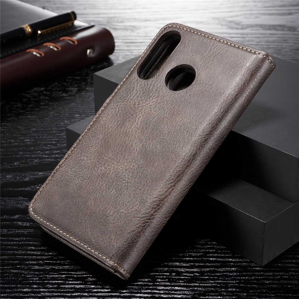 DG.MING Detachable 2-in-1 Split Leather Wallet Shell + PC Back Case for Huawei P30 Lite - Grey-2