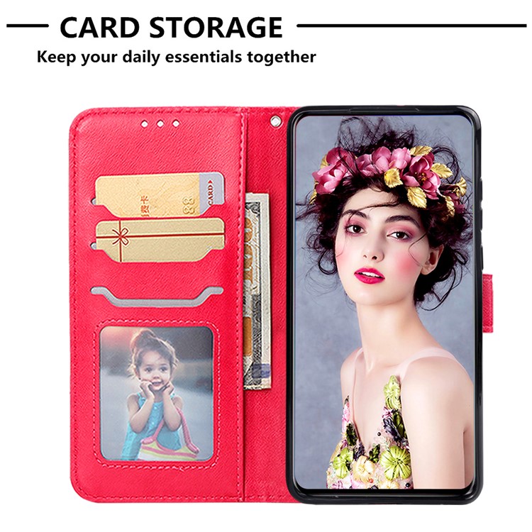 Imprinted Elephant Pattern Wallet Leather Stand Case for Huawei P30 - Rose-6