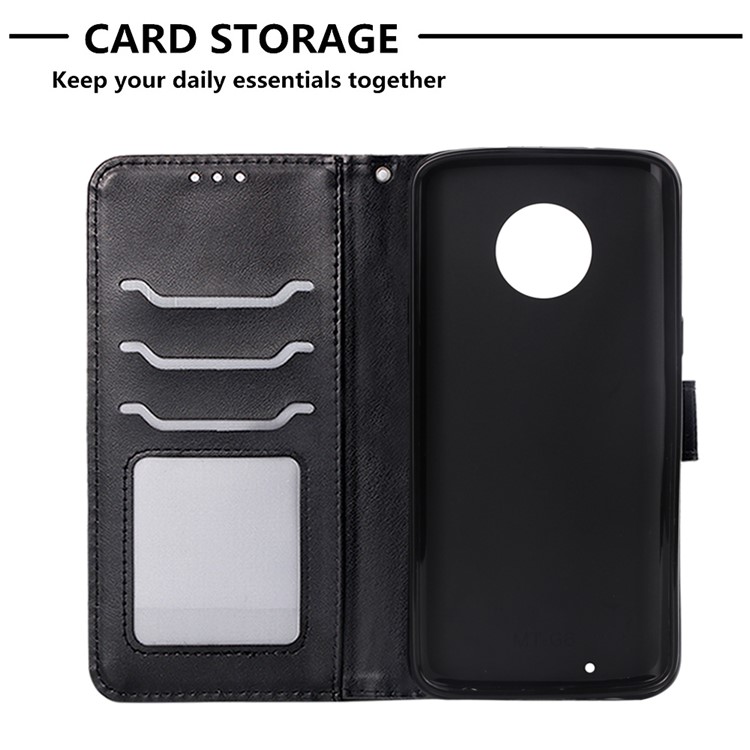 Imprinted Elephant Pattern Leather Wallet Case for Huawei P Smart (2019)/Honor 10 Lite - Black-7