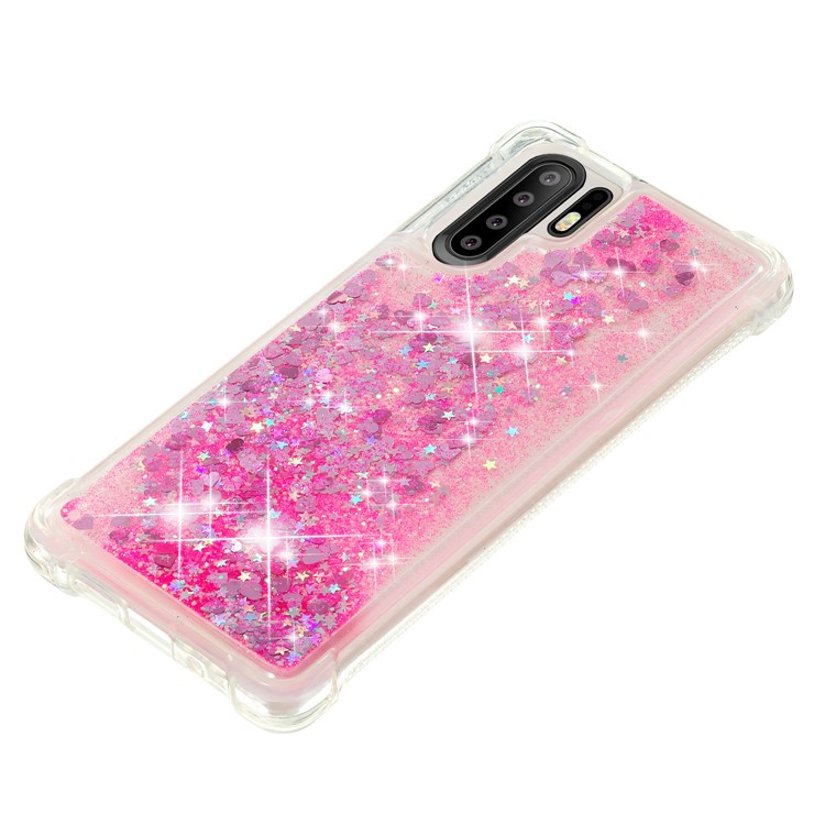 Glitter Powder Quicksand Shockproof TPU Mobile Casing for Huawei P30 Pro - Rose-5